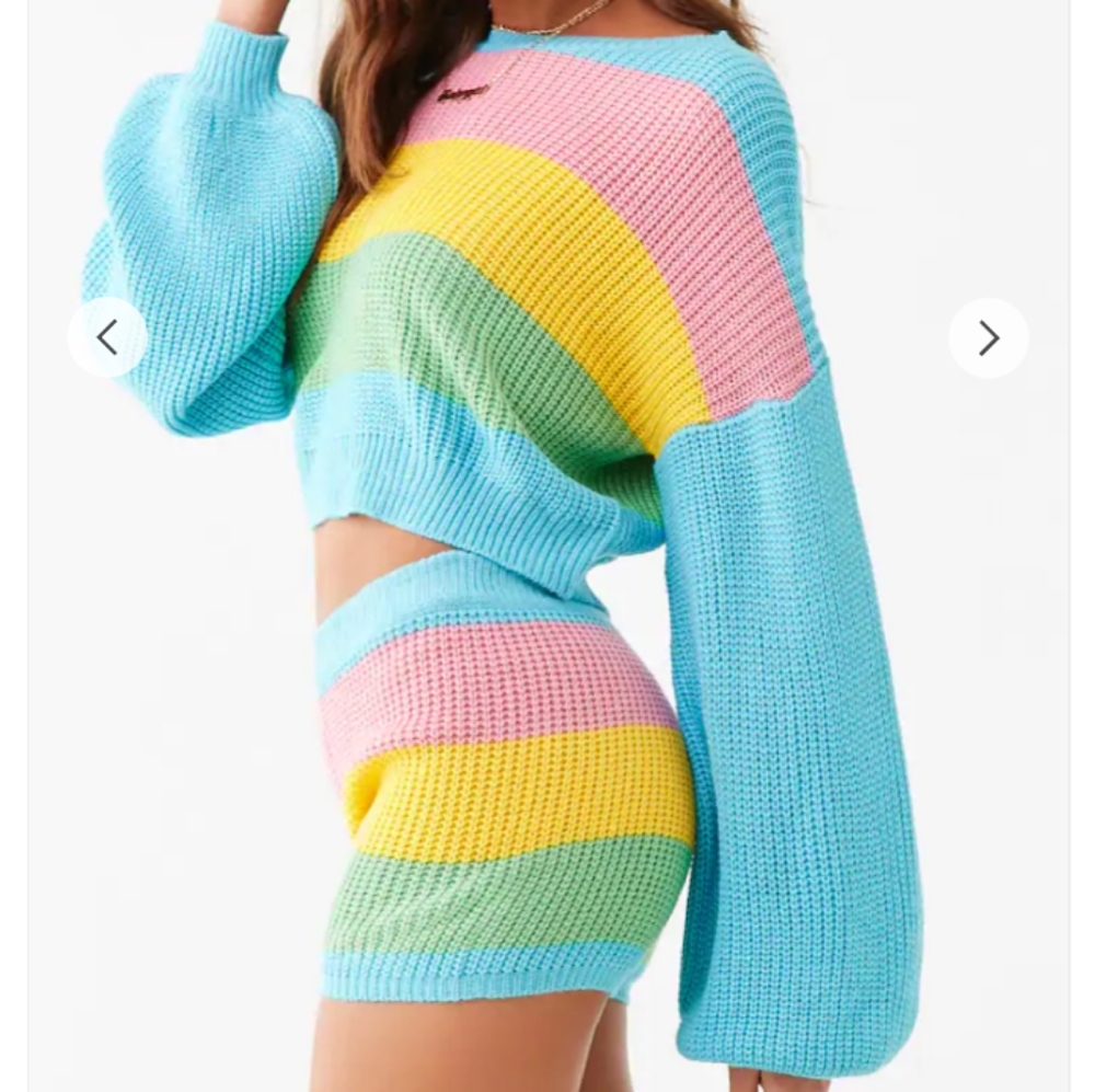 Rainbow sweater set from forever21